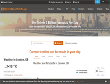 Tablet Screenshot of openweathermap.com