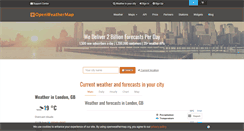 Desktop Screenshot of openweathermap.org